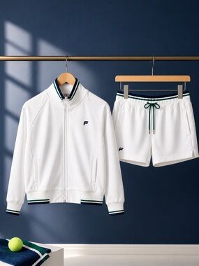 Fabletics Lafayette Cotton Sporty Jacket and Short Set